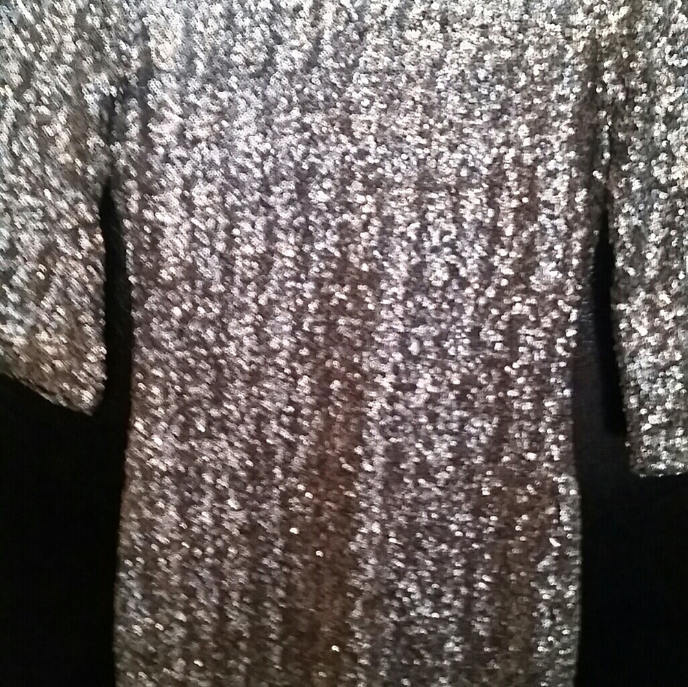 Pewter /Silver tiny sequins dress